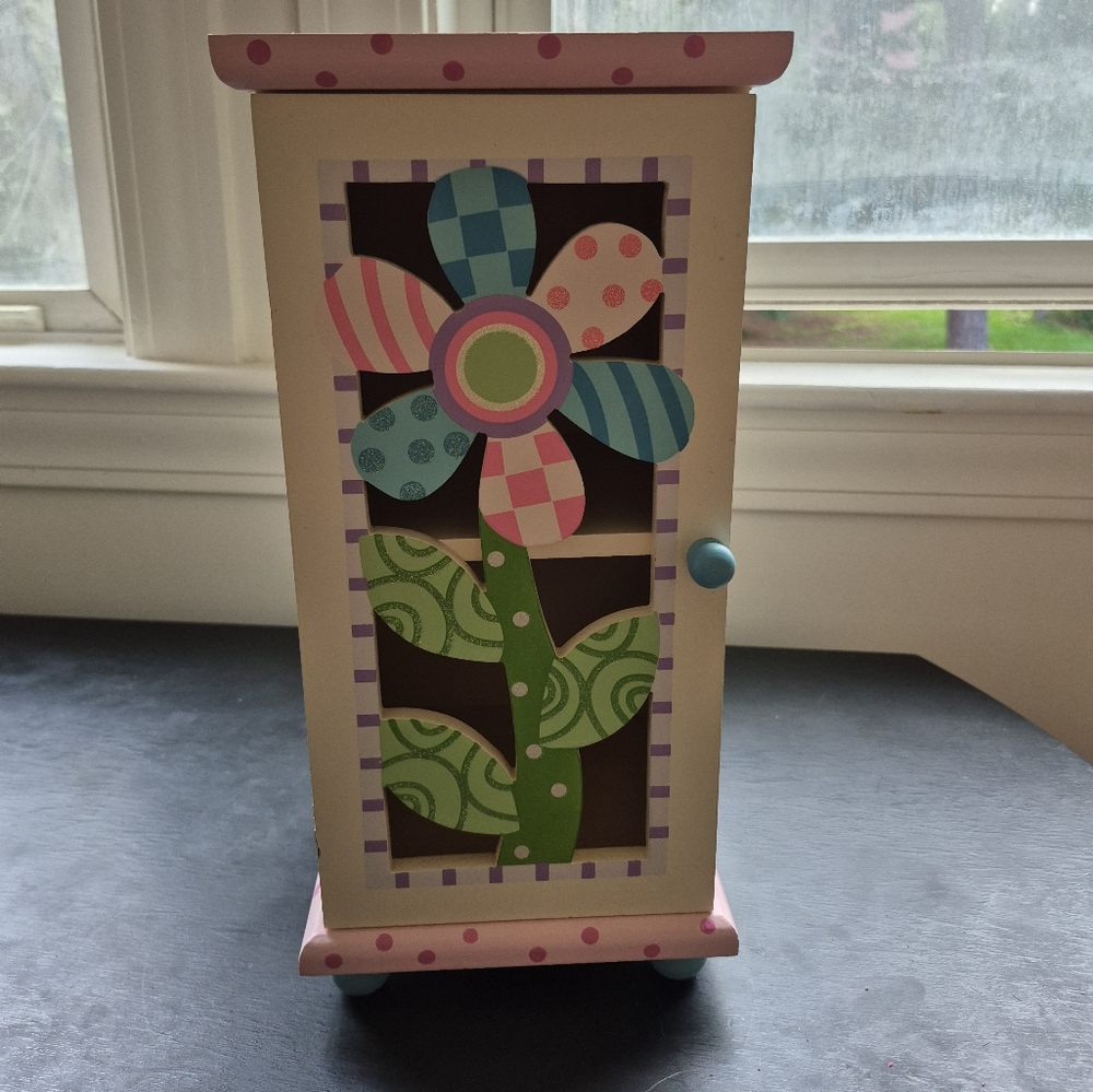 Colorful Flower Design Jewelry Box